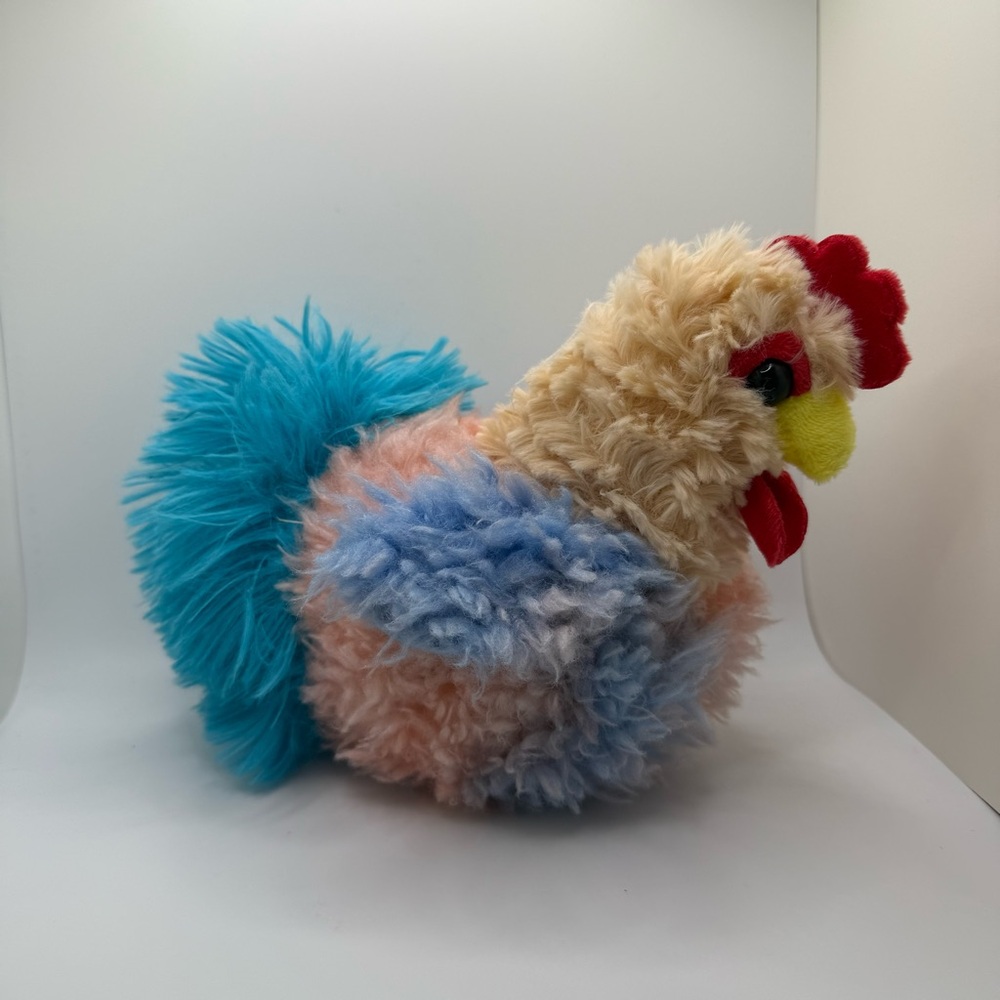 Plush Chicken Rooster Toy Easter version - Multicolor